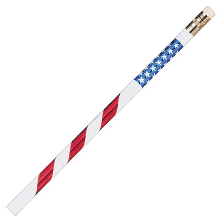 J.R. Moon Pencil Co. Pencils Stars + Stripes, PK144 7856